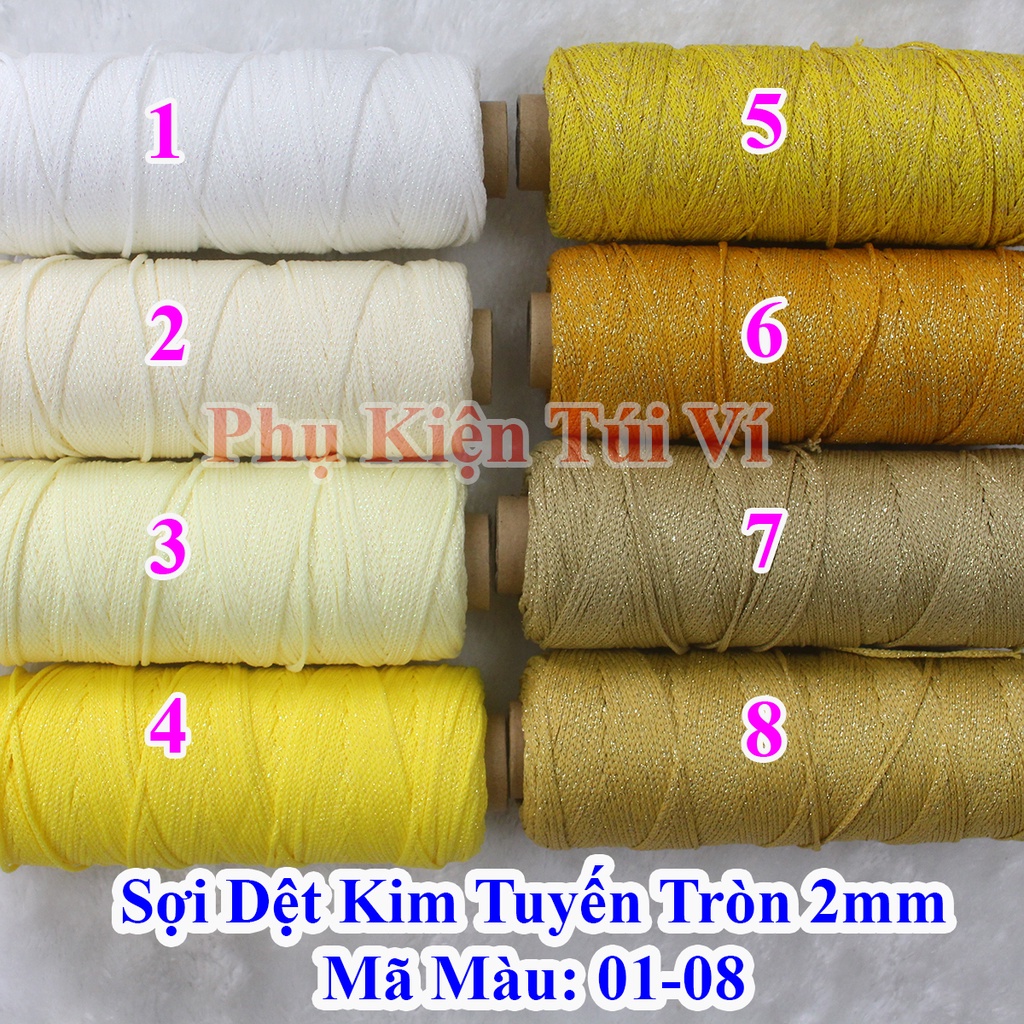Sợi dệt kim tuyến tròn 2mm