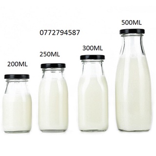 Chai thủy tinh tròn 200ml , 250ml , 500ml , 1000ml nắp thiết
