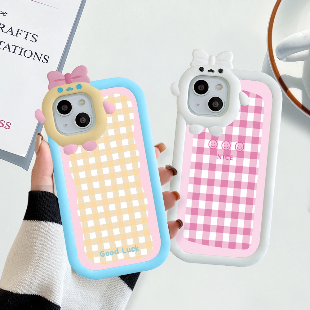 Ốp lưng iphone nơ camera hình vuông nice caro 6/6splus/7/7plus/8/8plus/x/xs/11/12/13/pro/max/plus/promax-SALE SỐC B5-31