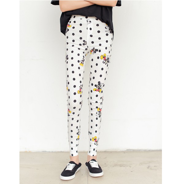quần skinny mickey chấm bi Mã: QD804