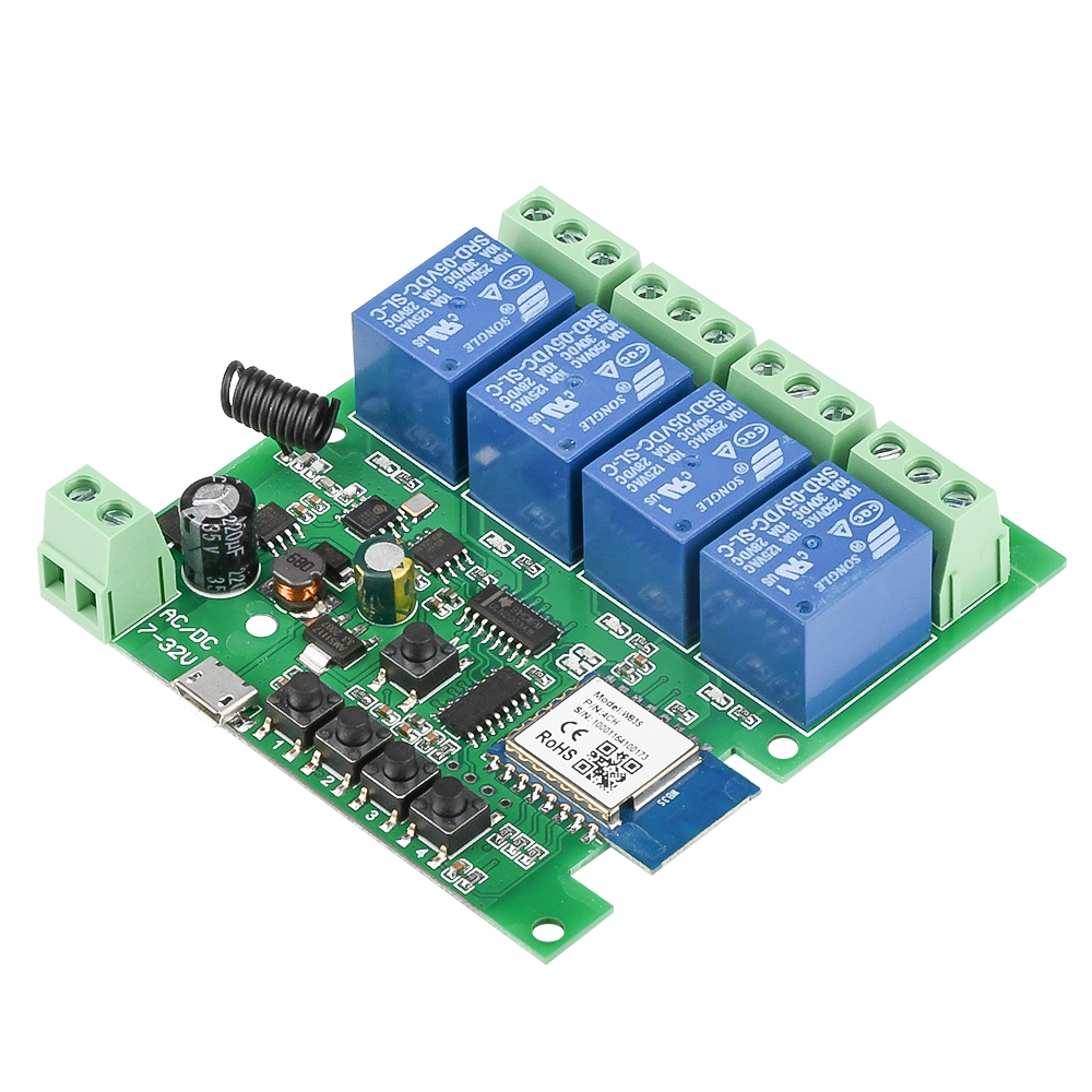 Mô Đun Công Tắc Sonoff Tyr USB 5V / DC7-32V 433MHZ 4 Kênh Điều Khiển Từ Xa 3 Chế Độ Tự Khóa