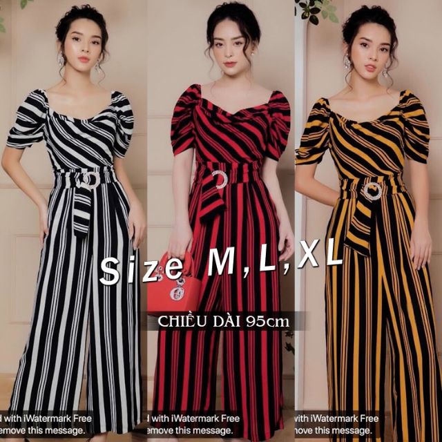 Jum dài ống suông cổ đổ kẽ sọc xinh xắn