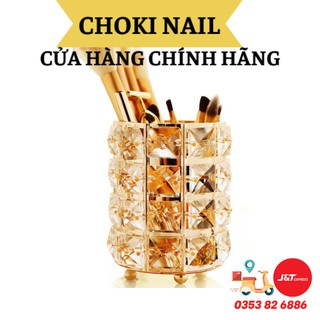 Cốc đựng cọ trang điểm pha lê, Cố đựng cọ cao cấp đựng cọ nail