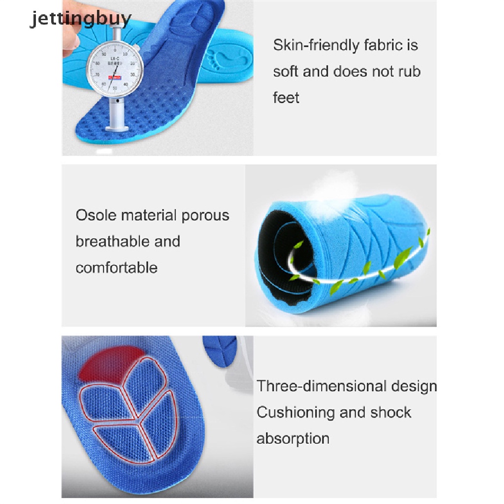 Đế lót giày thể thao JETTING QDD mềm mại chống sốc chỉnh hình dành cho nam và nữ