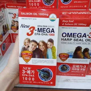 Dầu cá 3 mega bổ sung DHA, Hộp 300 Viên