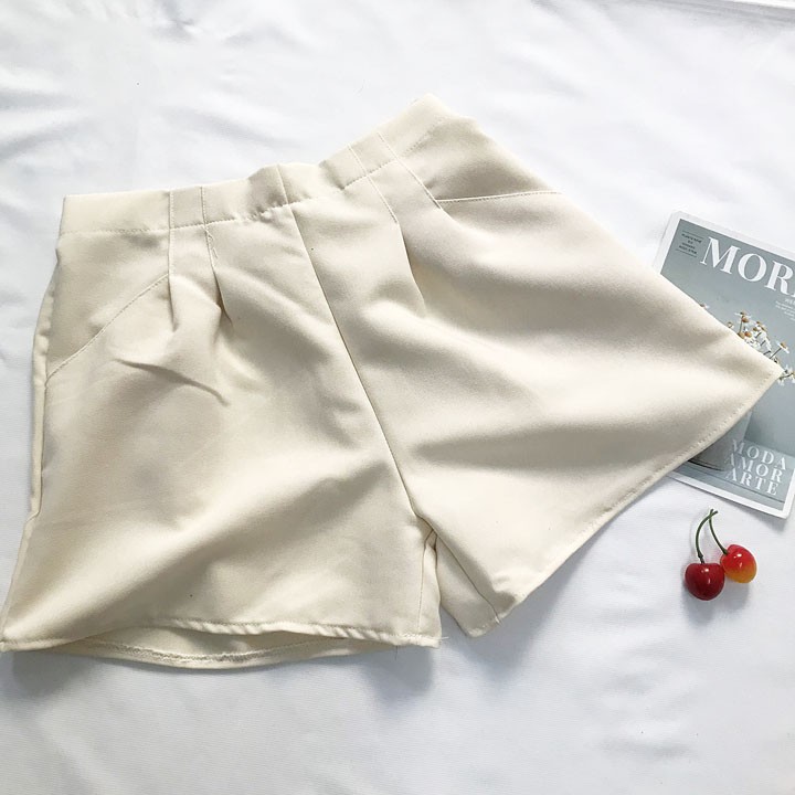 Quần đùi nữ từ 45-52kg - quần short nữ vải kaki mềm mát Lưng Cao - QU63