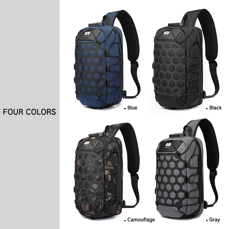 Túi đeo chéo Ozuko chống trộm có cổng sạc USB tiện lợi