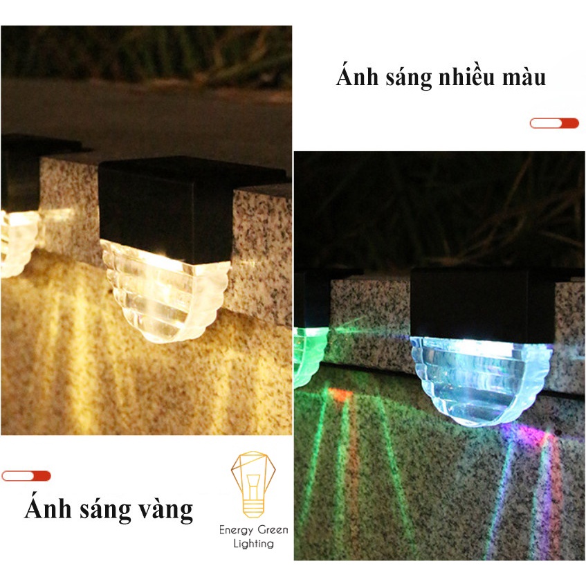 Đèn Led Gắn Tường Energy Green Lighting Pha lê Kiểu Bo Tròn SL-616 - Sử Dụng Năng Lượng Mặt Trời - 2 Chế Độ Ánh Sáng