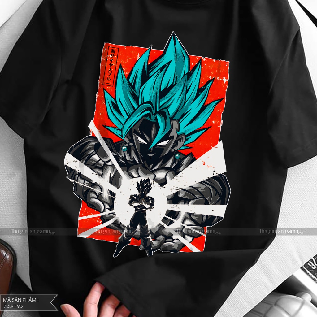 Áo dragon ball Goku nam nữ Áo thun Goku dragon ball  trắng đen form rộng unisex cotton co giãn thoáng mát T19