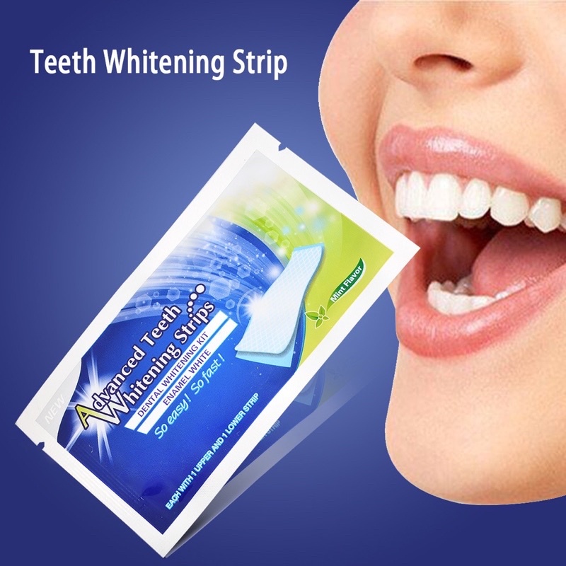 14 Gói - 28 Miếng Dán Trắng Răng Teeths Whitening Strip - Tẩy trắng răng cấp tốc tại