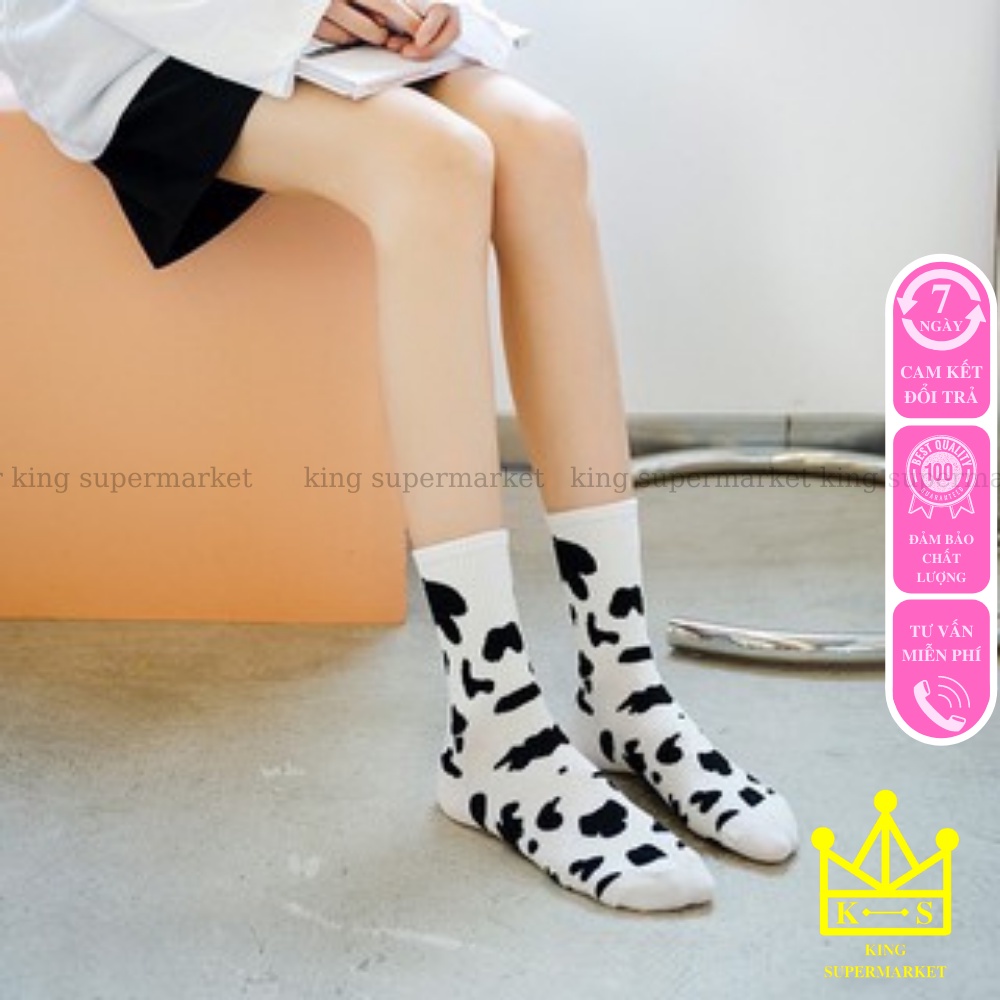 TẤT NỮ HOẠ TIẾT BÒ SỮA TRENDING SIÊU HOT MÃ TN001