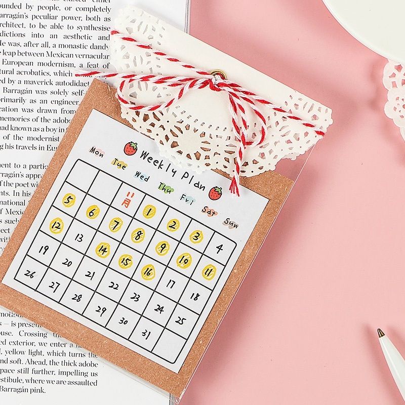 Giấy note 30 tờ ghi chú to do list/check list/weekly plan xinh yêu có dính