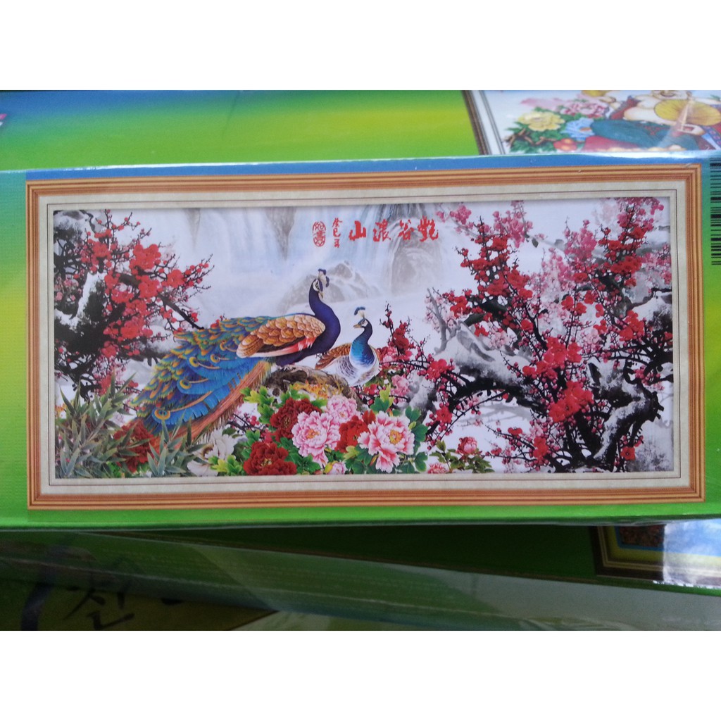 Tranh đính đá đôi công H777