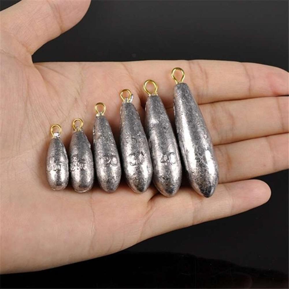 ELLSWORTH Set 2 Mồi Câu Cá Giả Hình Giọt Nước Bằng Chì