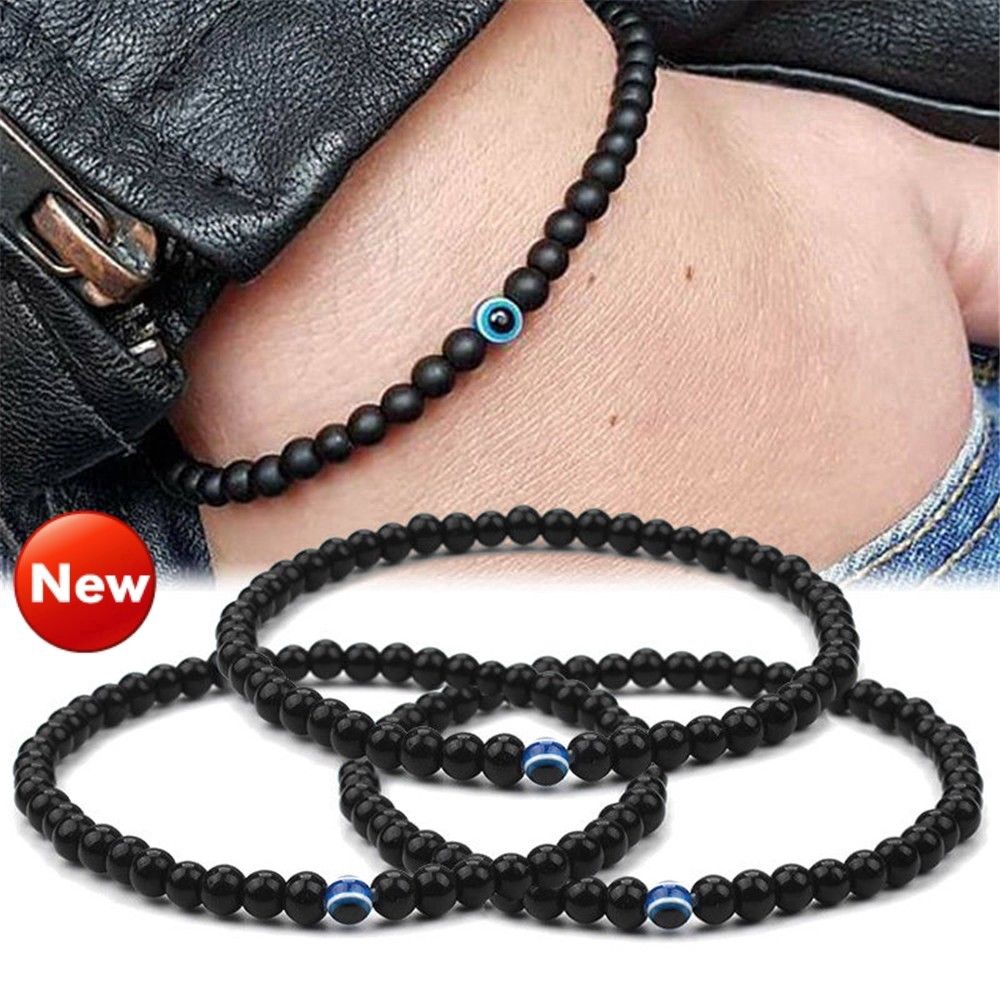 Vòng tay chuỗi hạt đá mắt quỷ cho nam