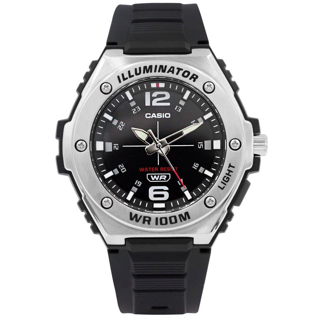 Đồng hồ nam dây nhựa Casio Standard chính hãng Anh Khuê MWA-100H-1AVDF (50mm)
