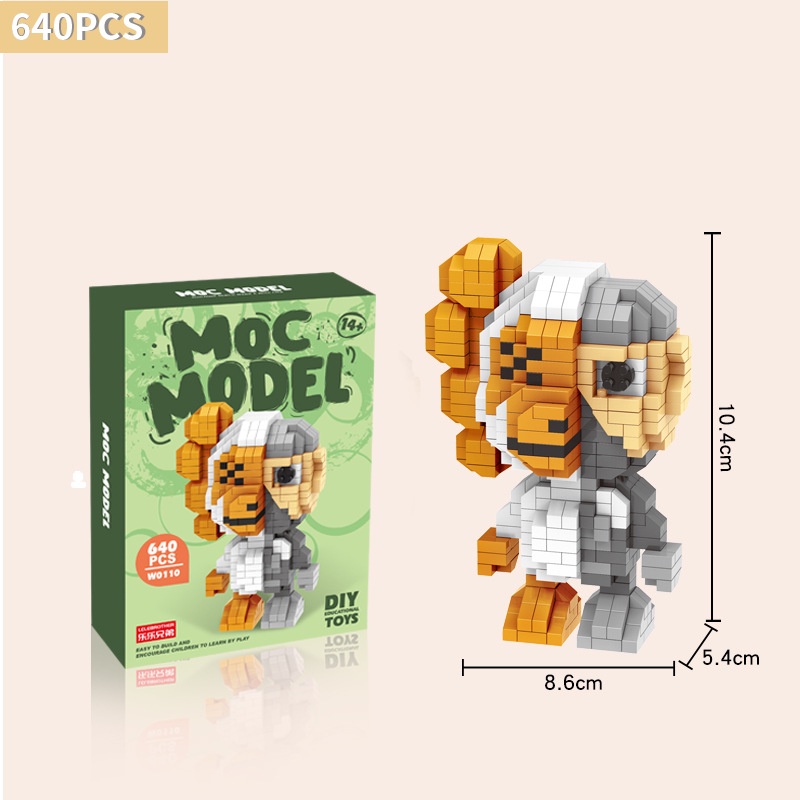 Đồ Chơi Lắp Ráp Mô Hình Nhân Vật Hoạt Hình Ba Chiều Cứng Cáp