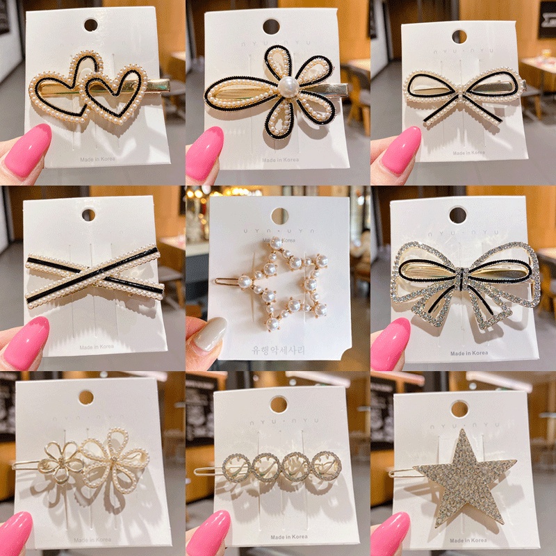 Kẹp TóC HìNh Nơ ĐíNh Kim Cương Giả ThờI Trang Cho Nữ