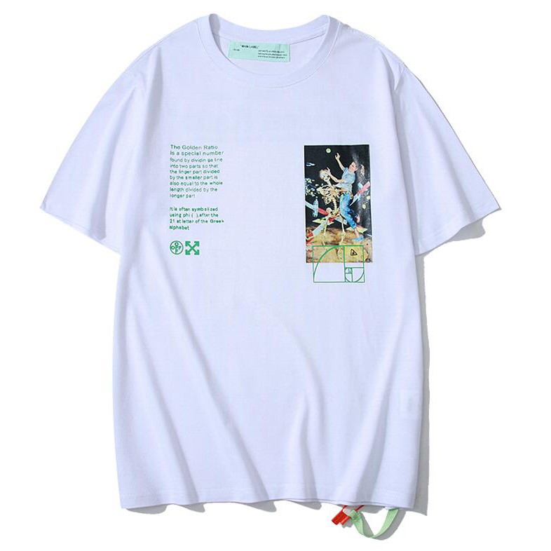 Off-White Áo Thun Tay Ngắn Chất Liệu Cotton In Hình Độc Đáo Thời Trang Dành Cho Cả Nam Và Nữ