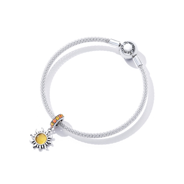 BAMOER Mặt Dây Chuyền Bạc 925 Hình Hello Kitty