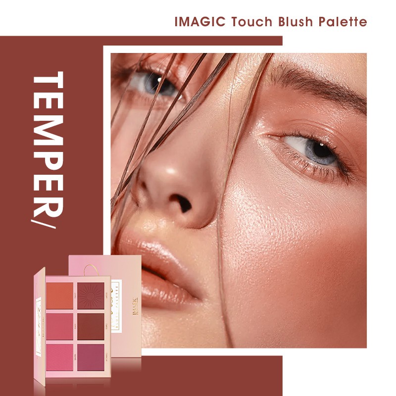 Phấn Má Hồng IMAGIC 6 Ô Màu Trang Điểm Quyến Rũ Chính Hãng Makeup Chuyên Nghiệp