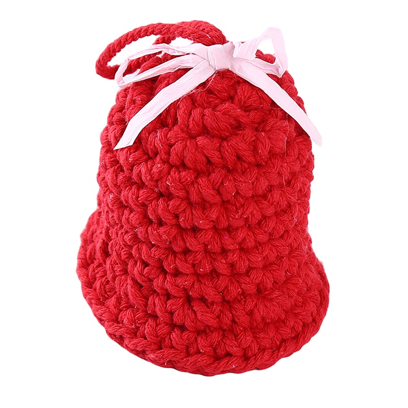 1PC Knitted Bells Handmade Hanging Decorations Crochet Bells Wind Chime Celebrate Christmas Pendant Decor Accessories