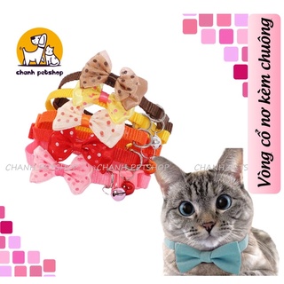 🥰 Vòng cổ chó mèo hình nơ kèm chuông dễ thương