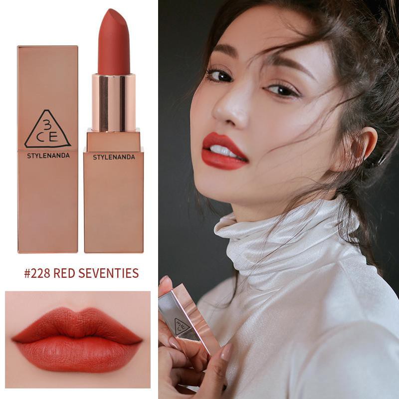 Son Thỏi Siêu Lì 3CE Matte Lip Color Vỏ Vàng