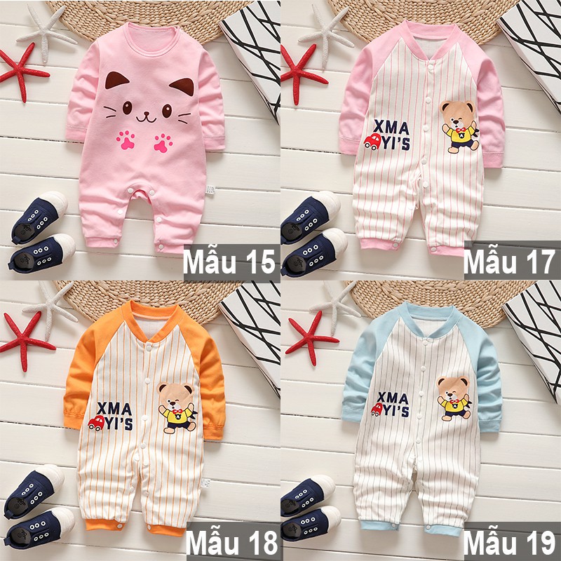 TTS170 Bodysuit Body cotton dài tay cho bé trai bé gái Hàng Quảng châu xuất Nhật