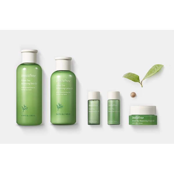 Bộ sản phẩm Innisfree Green Tea Balancing Skin Care Set EX (5 món)