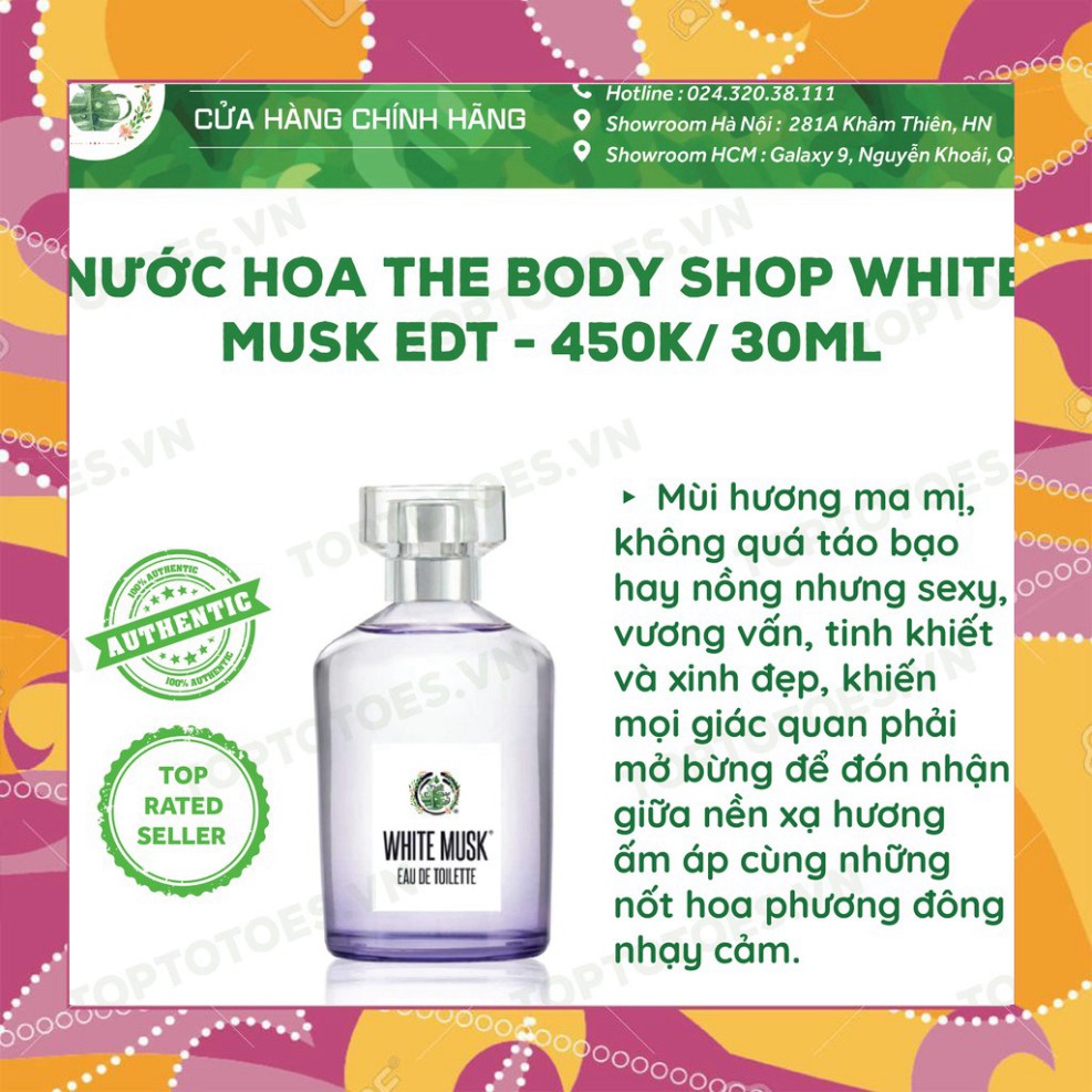 SALE CĂNG Nước hoa The Body Shop White musk/ White musk Flora/ White musk L’eau/ Black musk SALE CĂNG