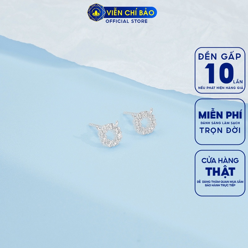 Bông tai cừu chất liệu bạc 925 thời trang phụ kiện trang sức nữ thương hiệu Viễn Chí Bảo E069