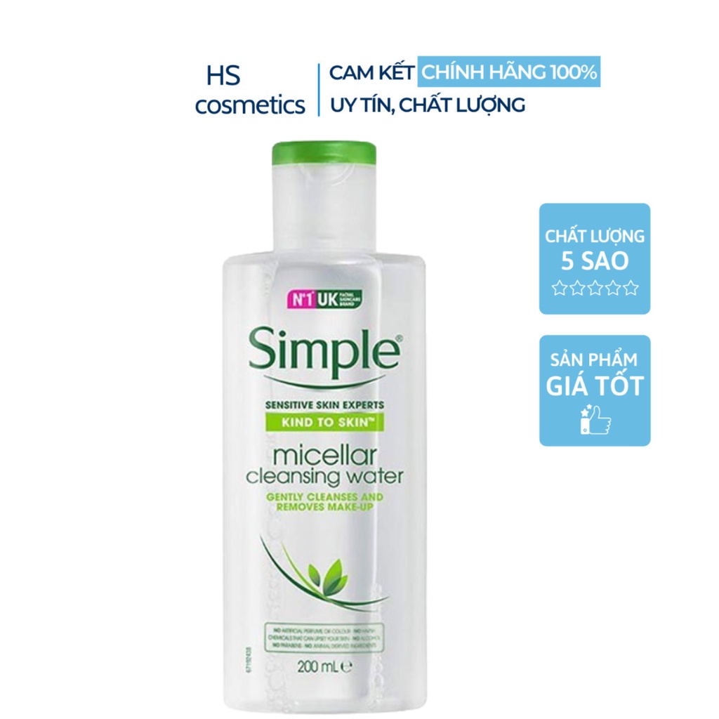 Tẩy Trang Simple Micella Cleansing Water