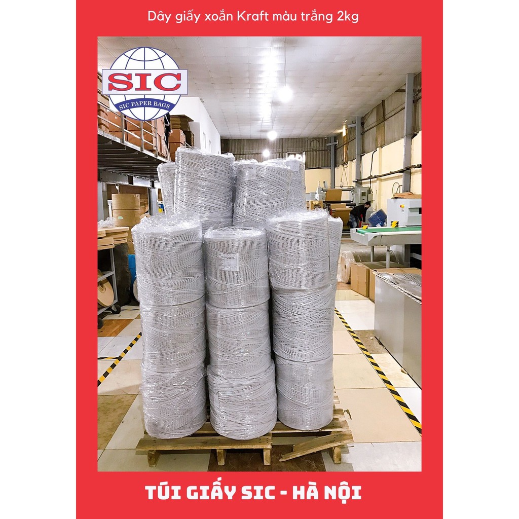 [RẺ NHẤT] SET 2KG DÂY XOẮN GIẤY MÀU TRẮNG ĐƯỜNG KÍNH 3.5MM (ẢNH THẬT)