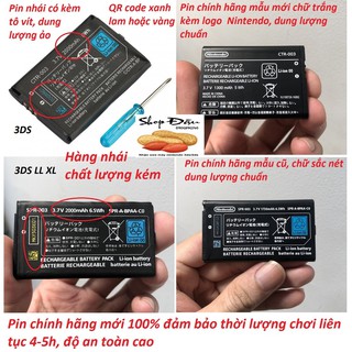 Pin cho 3ds/3ds ll hàng zin tháo máy