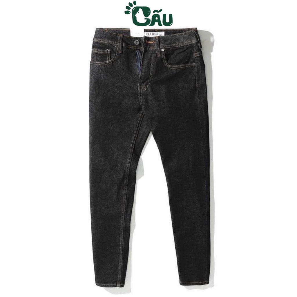 Quần jean nam rách Gấu 194 wass kiểu vải jeans co dãn, dày dặn form slimfit - Jean Xám Đậm