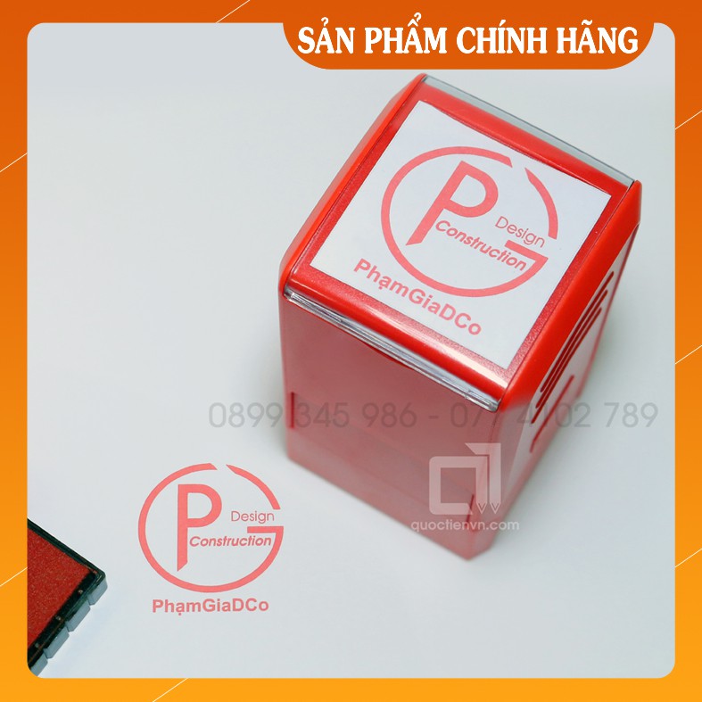 Con dấu logo thiết kế logo theo yêu cầu vuông 3.8cm chính hãng TDstamp