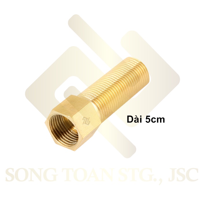 [DÀI 50mm &amp; 70mm] Lơ đều ren trong ren ngoài dân dụng BSP - Bằng đồng (Brass Adaptor female to male) Sơ mi cả rá ngược