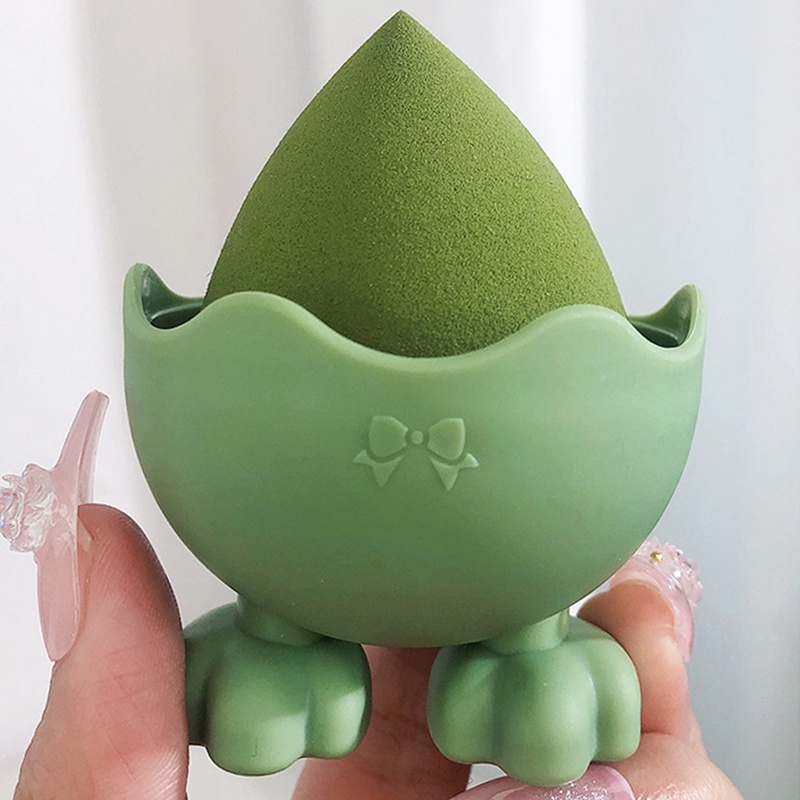 Set 4 Mút Trang Điểm Siêu Mềm Hình Trứng Gấu Hoạt Hình Có Thể Sử Dụng Dạng Ướt Và Khô