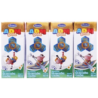 1 vỉ 4 Hộp Sữa Tươi ADM Vinamilk Hộp 110ml/180ml