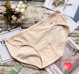 Quần chip Pink cotton chấm bi