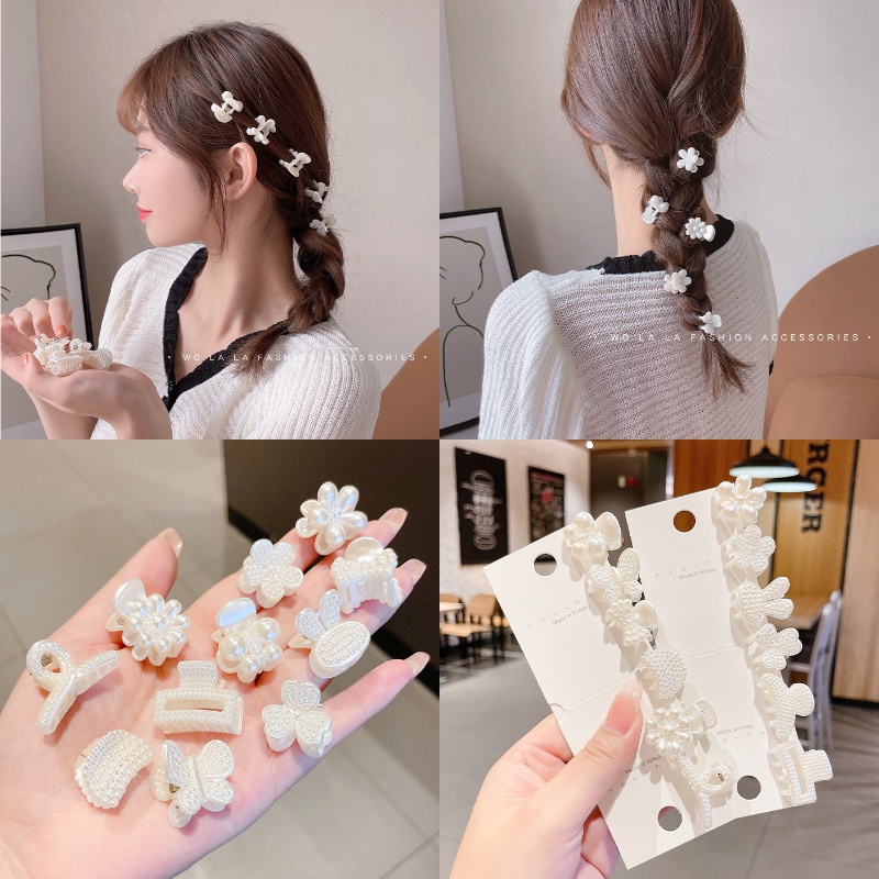 Kẹp Tóc Đính Ngọc Trai Xinh Xắn Phong Cách Retro Pháp