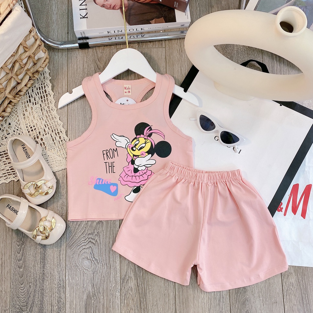 Bộ ba lỗ phối hình chuột mickey siêu xinh cho bé gái