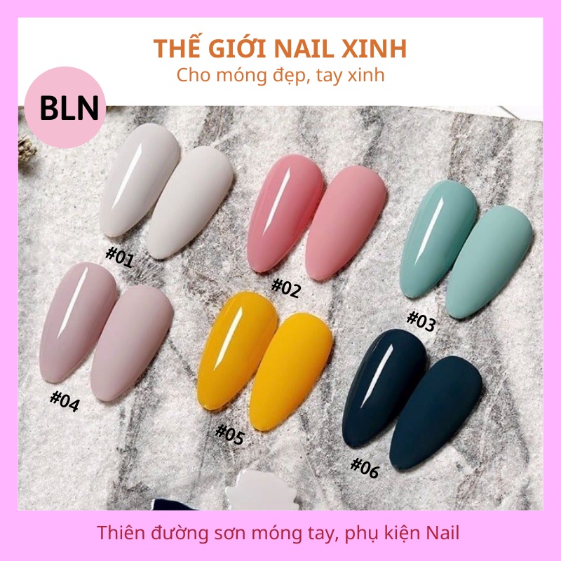 Sơn gel AS dùng máy hơ các tone màu hàn quốc hồng sữa xanh sữa kem sữa mã BLN 15ml