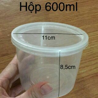 "Giá sốc " Combo 50 hộp tròn 600ml + nắp dày đẹp nhất