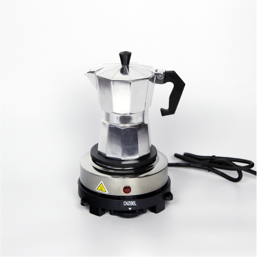 Bếp Điện Mini Dùng Cho Ấm Pha Cafe Moka Pot, Công Suất 500W, Không Kén Nồi, Bếp Điện Pha Trà, Cafe, Đun Sáp BH3T