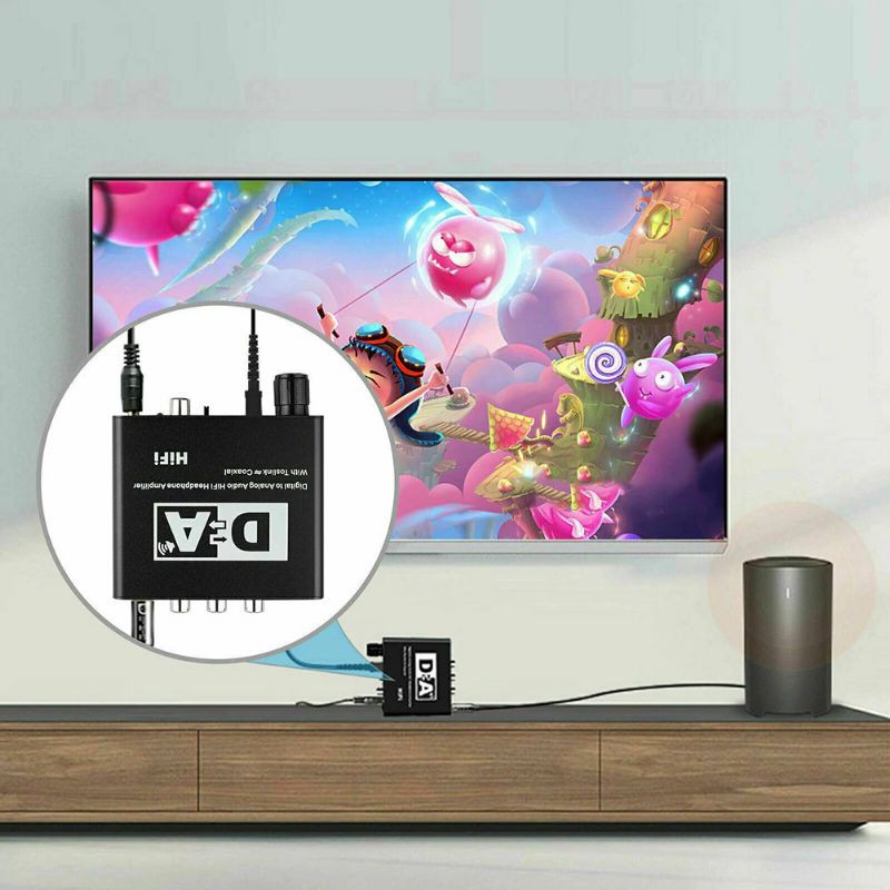 Bộ chuyển đổi quang âm thanh Optical HIFI sang AV Audio Cao Cấp có nút chỉnh âm lượng cao cấp D1122