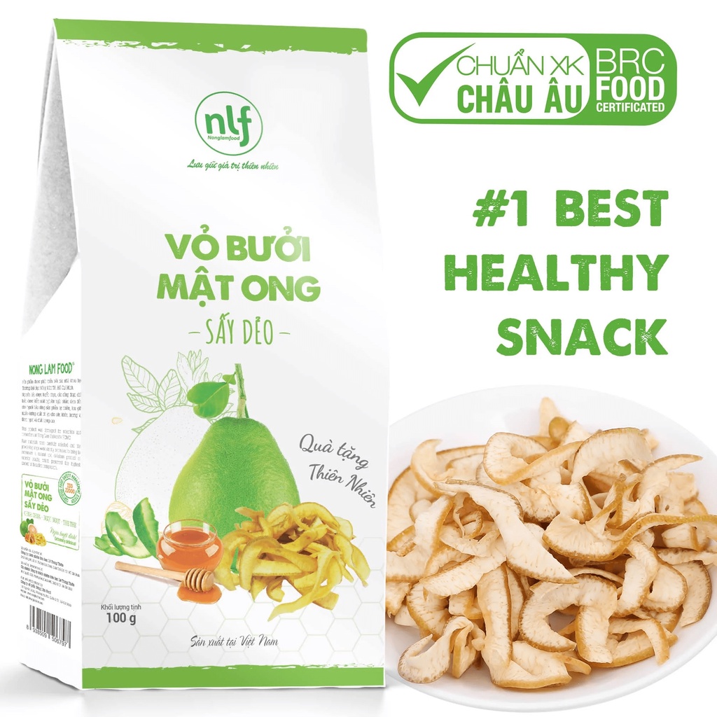 Vỏ Bưởi Mật Ong Sấy Dẻo | Vegan Store | Ăn vặt giảm cân | Ăn vặt đẹp da | Ghiền ăn vặt | Trái Cây Sấy | Hộp 100gr