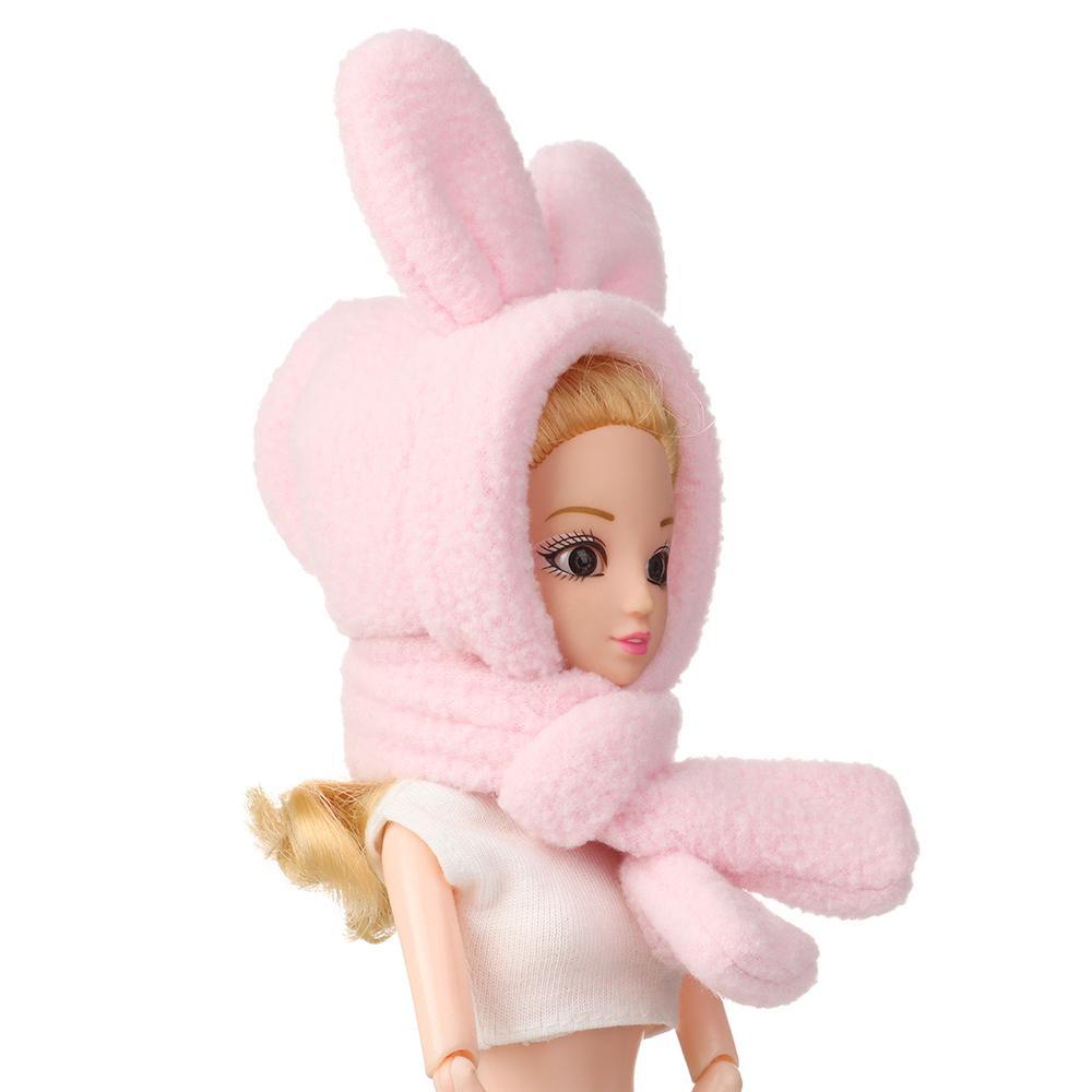 NIUYOU Mũ Dệt Kim Kèm Khăn Choàng Cổ Nhiều Màu Sắc Thời Trang Cho Búp Bê