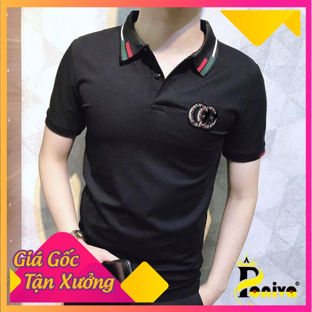 Áo Thun Nam Cổ Polo Phối Viền Cổ Cao Cấp Chất Vải Cá Sấu Co Giãn 4 Chiều Không Nhăn Không Xù Thấm Hút Mồ Hôi Cực Tốt